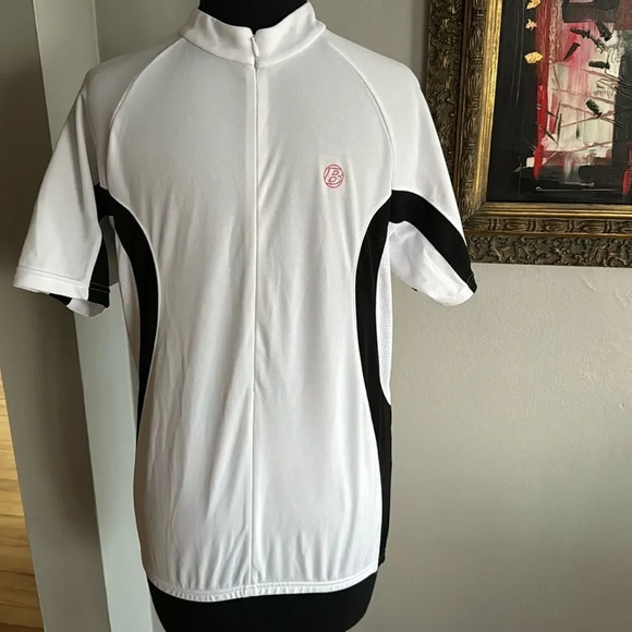 Borntrager white/black 3/4 zip short sleeve bike jersey. Medium. - Picture 1 of 7